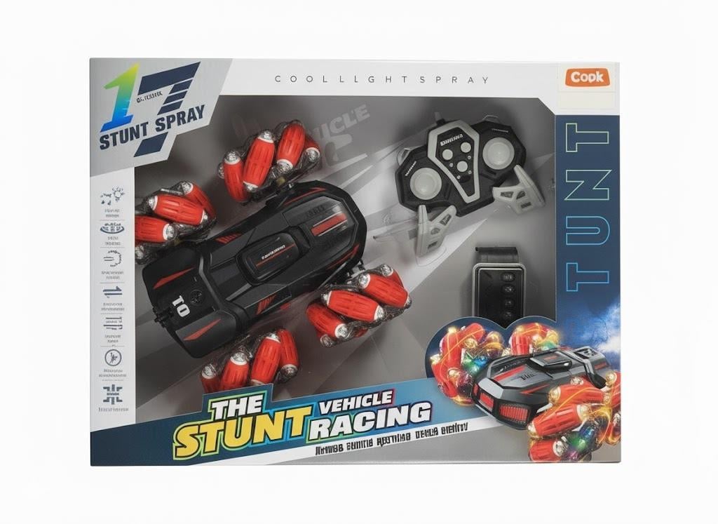 Kumandalı Arabalar, Ceren, CTOY Sesli ve Işıklı Bilekten Kontrollü 360 Dere Dönebilen Kukandalı Araba 74991 Kırmızı