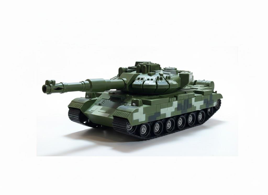 Kumandalı Arabalar, Ceren, CTOY USB Sarjlı Uzaktan Kumandalı Tank 97983 Yeşil