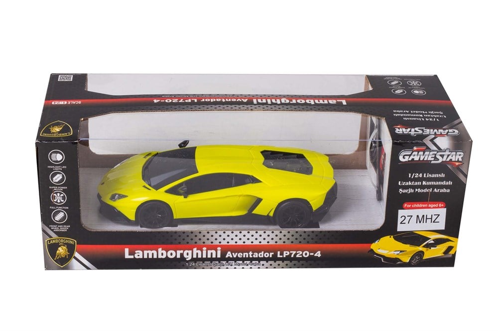 Kumandalı Arabalar, Furkan Toys, Gamestar Lamborghini Lisanslı Şarjlı Uzaktan Kumandalı Araba 1:24 FR37524