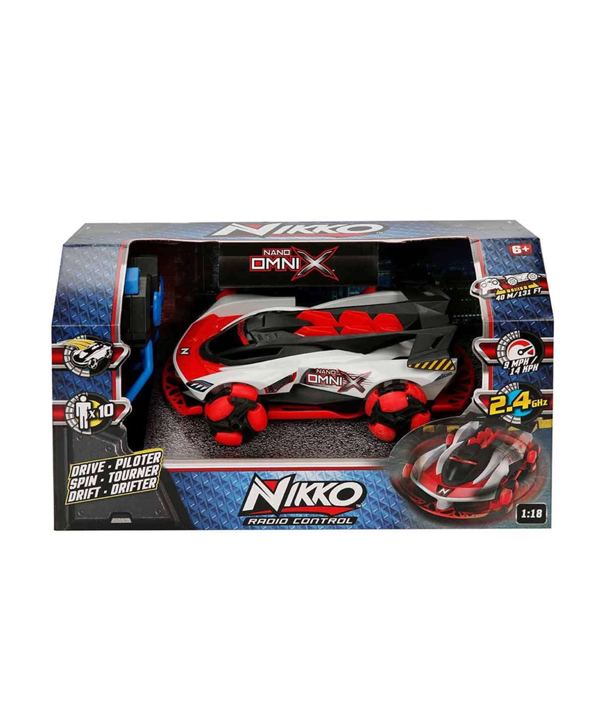 Kumandalı Arabalar, Sunman, Nikko 1:18 Nano OmniX Uzaktan Kumandalı Araba 02006 Kırmızı