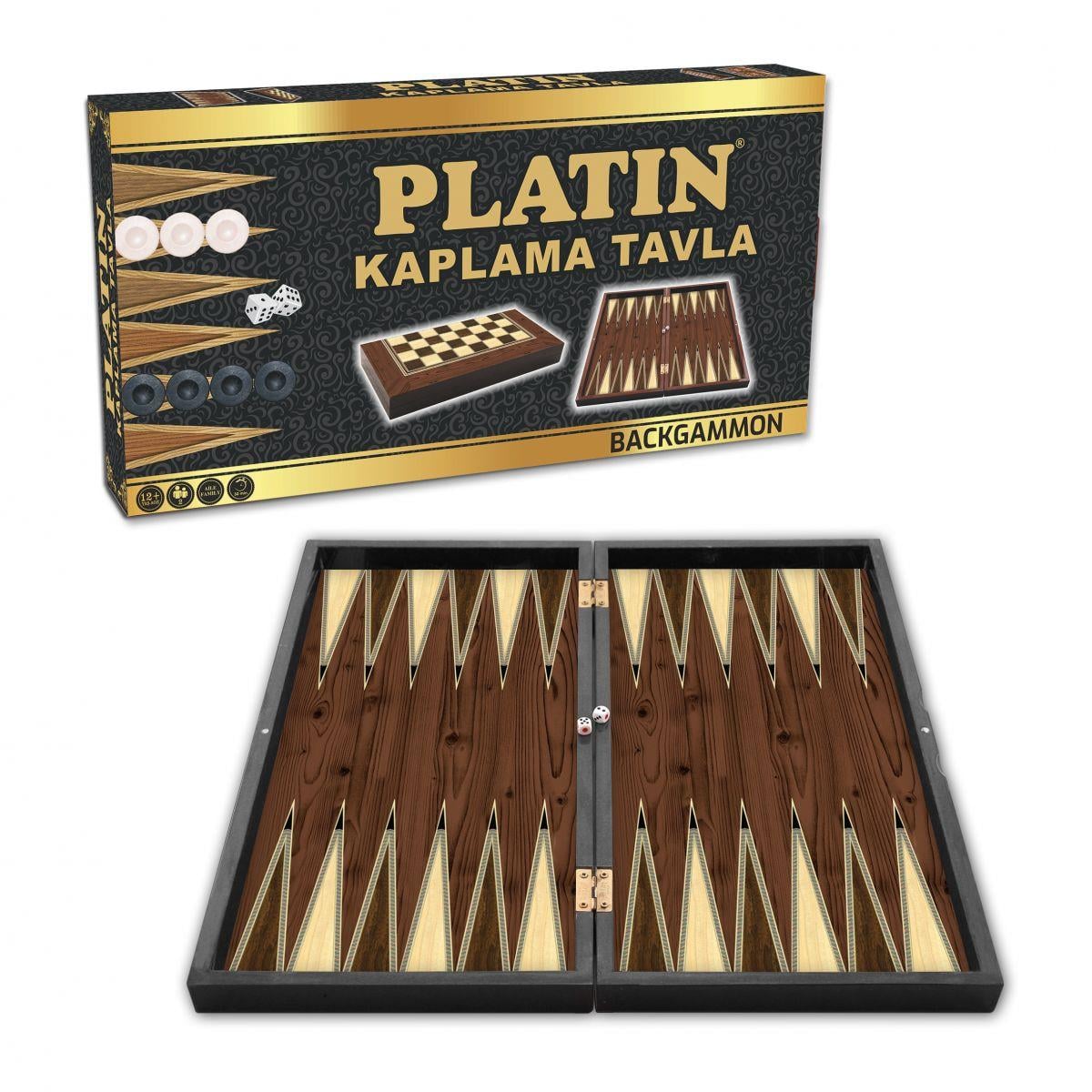 Kutu Oyunları, PLATİN TAVLA, Platin Kaplama Tavla Büyük Boy