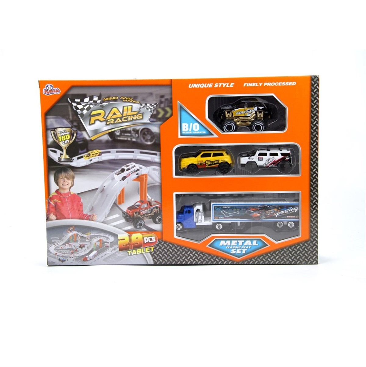 Kutulu Pistli Araba Seti (Pilli Araba) 29 Parça Vardem CM557