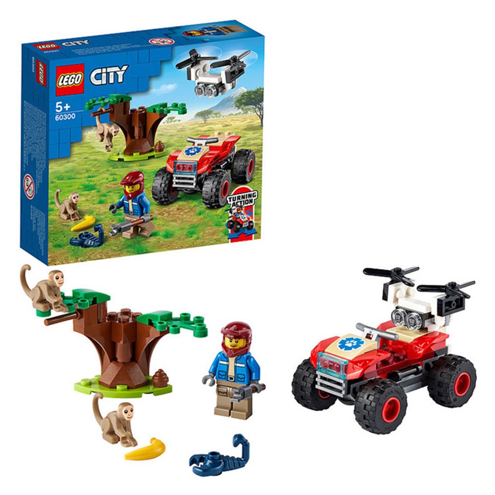 Lego City, Lego, LEGO City Stunt Vahşi Hayvan Kurtarma ATV'si 60300