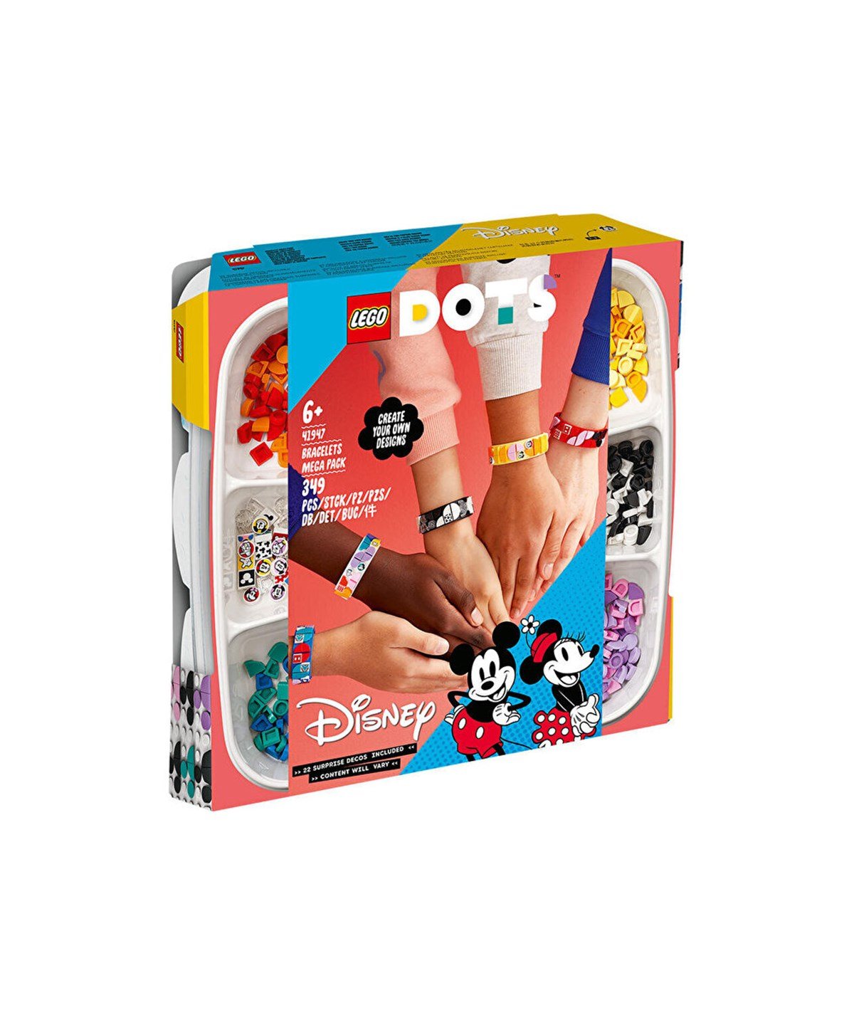 Lego Dots, Lego, LEGO DOTS Disney Mickey ve Friends Bileklikleri Mega Paket 41947 