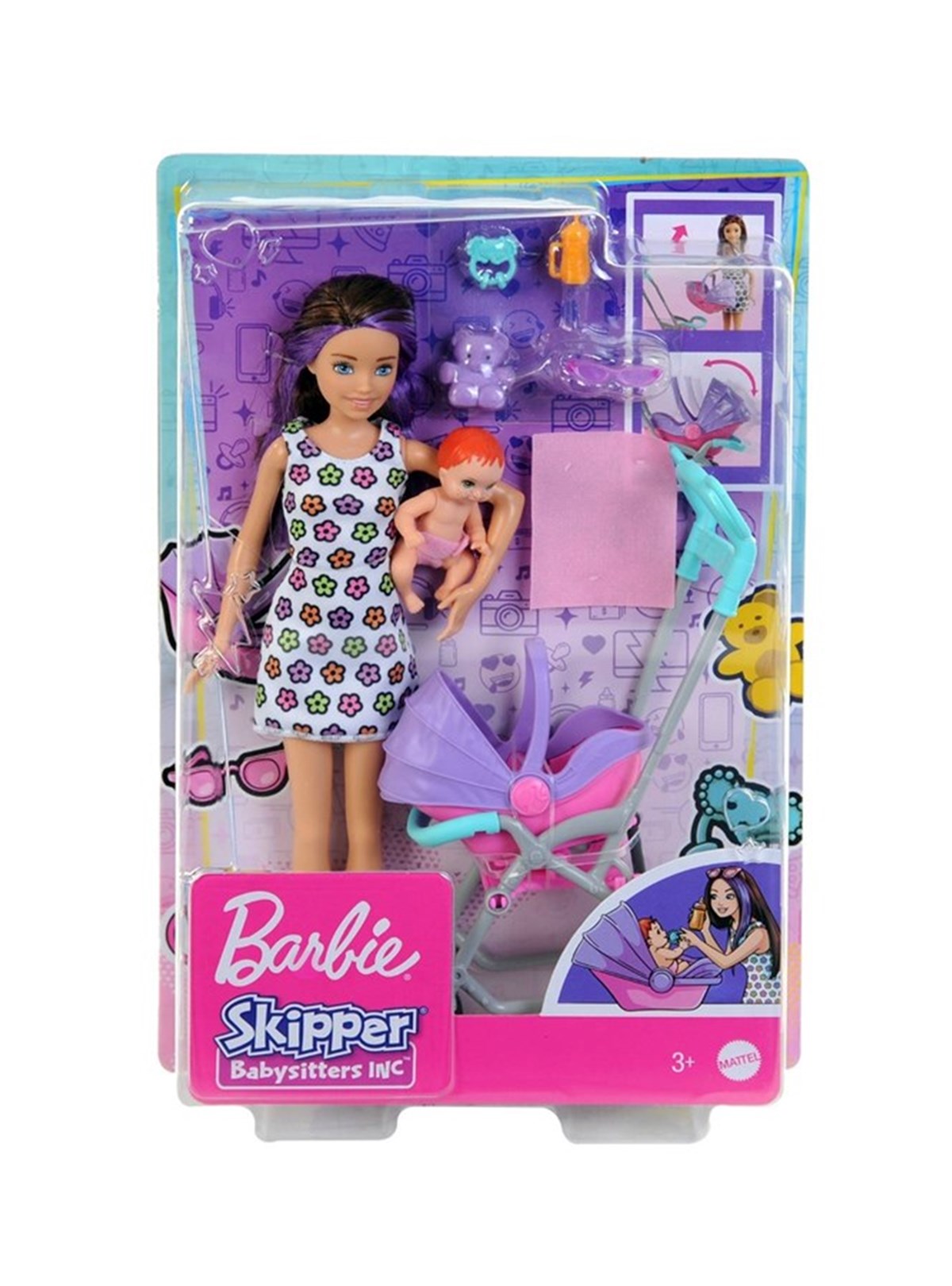 Manken Bebekler, Barbie, Barbie Bebek Bakıcılığı Oyun Seti FHY97 GXT34