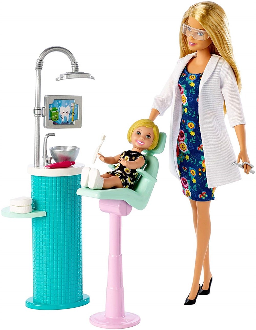 Manken Bebekler, Barbie, Barbie Ben Büyüyünce Meslek Setleri Sarışın Diş Hekimi DHB63 FXP16