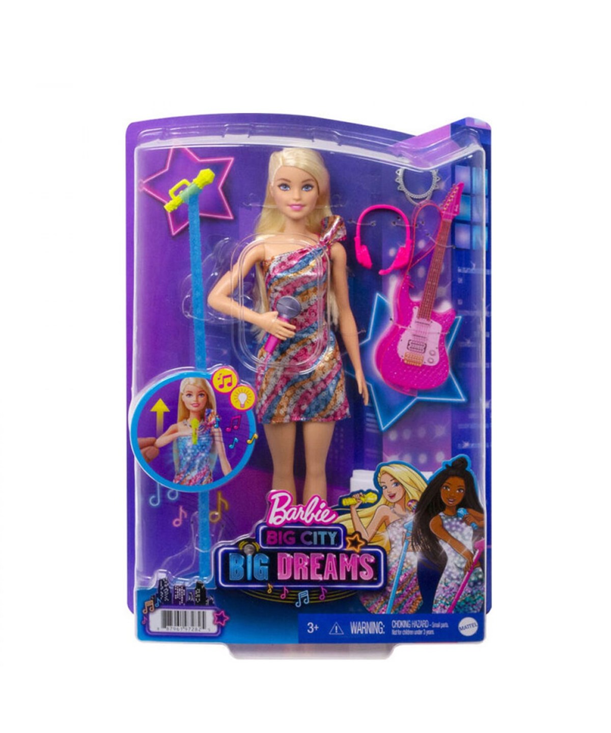 Manken Bebekler, Barbie, Barbie Büyük Hayaller Serisi Barbie Malibu Şarkıcı Bebek GYJ23