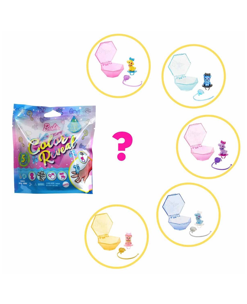 Manken Bebekler, Barbie, Barbie Color Reveal Işıltılı Sürpriz Hayvan Figürleri Seri 1 GTT10