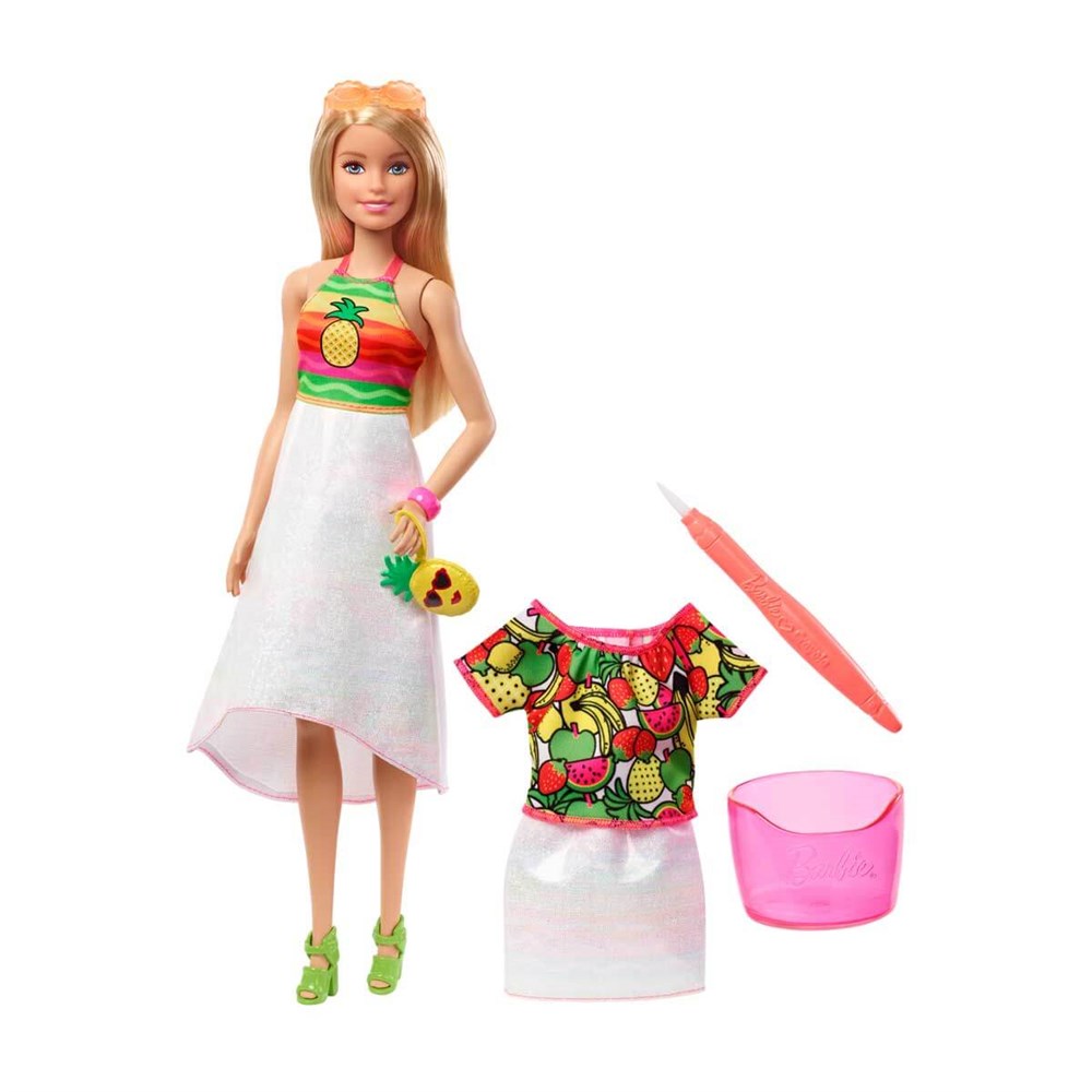 Manken Bebekler, Barbie, Barbie Crayola Mevyeli Tasarım Bebeği GBK18