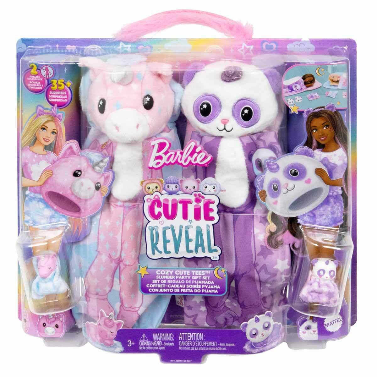 Manken Bebekler, Barbie, Barbie Cutie Reveal Pijama Partisi Oyun Seti HRY15