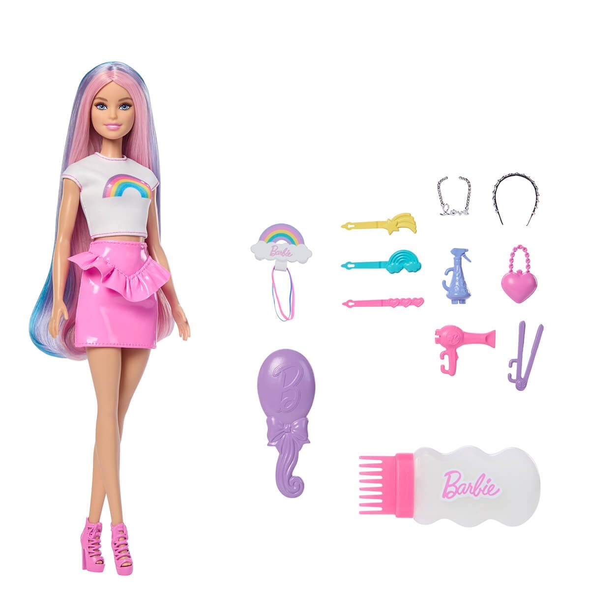 Manken Bebekler, Barbie, Barbie Gökkuşağı Saçlar Bebeği JJP07
