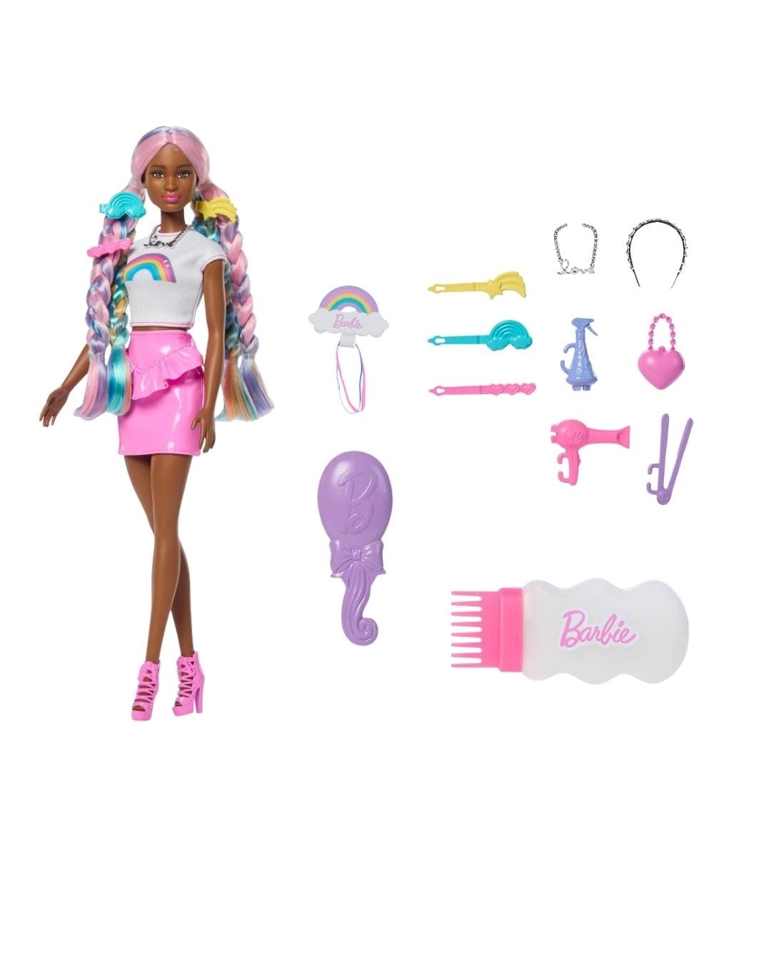 Manken Bebekler, Barbie, Barbie Gökkuşağı Saçlar Bebeği JJP08