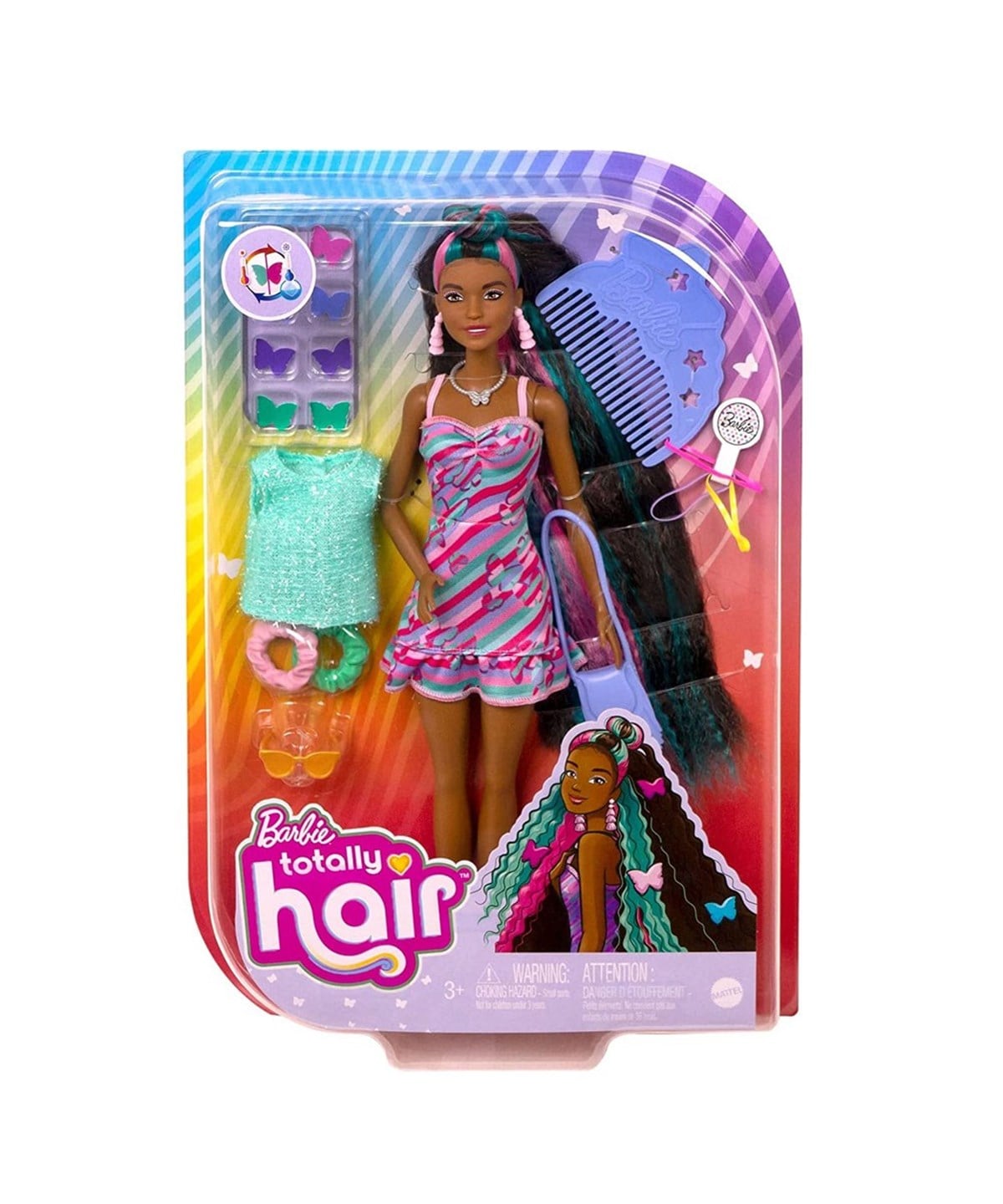 Manken Bebekler, Barbie, Barbie Upuzun Muhteşem Saçlı Bebekler HCM87 HCM91 Esmer Kelebek