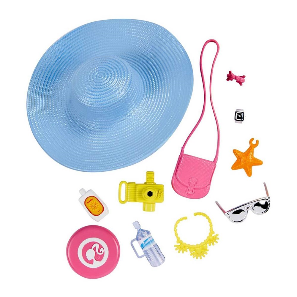 Manken Bebekler, Barbie, Barbie'nin Son Moda Aksesuarları FYW86 - Mavi Şapka