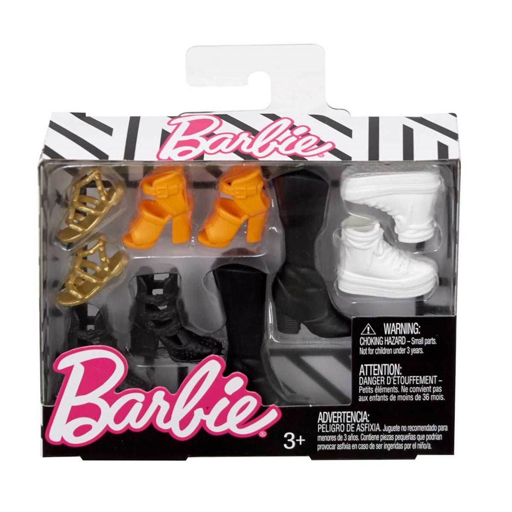Manken Bebekler, Barbie, Barbie'nin Son Moda Ayakkabıları FCR91 FCR92 Siyah Çizme