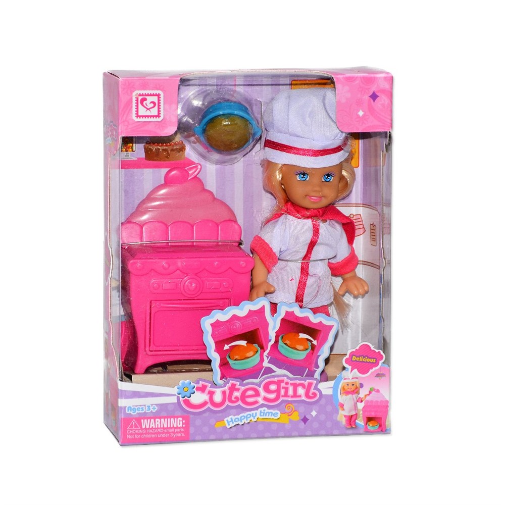 Manken Bebekler, Can Oyuncak, Mini Bebek Şef Pasta Oyun Seti
