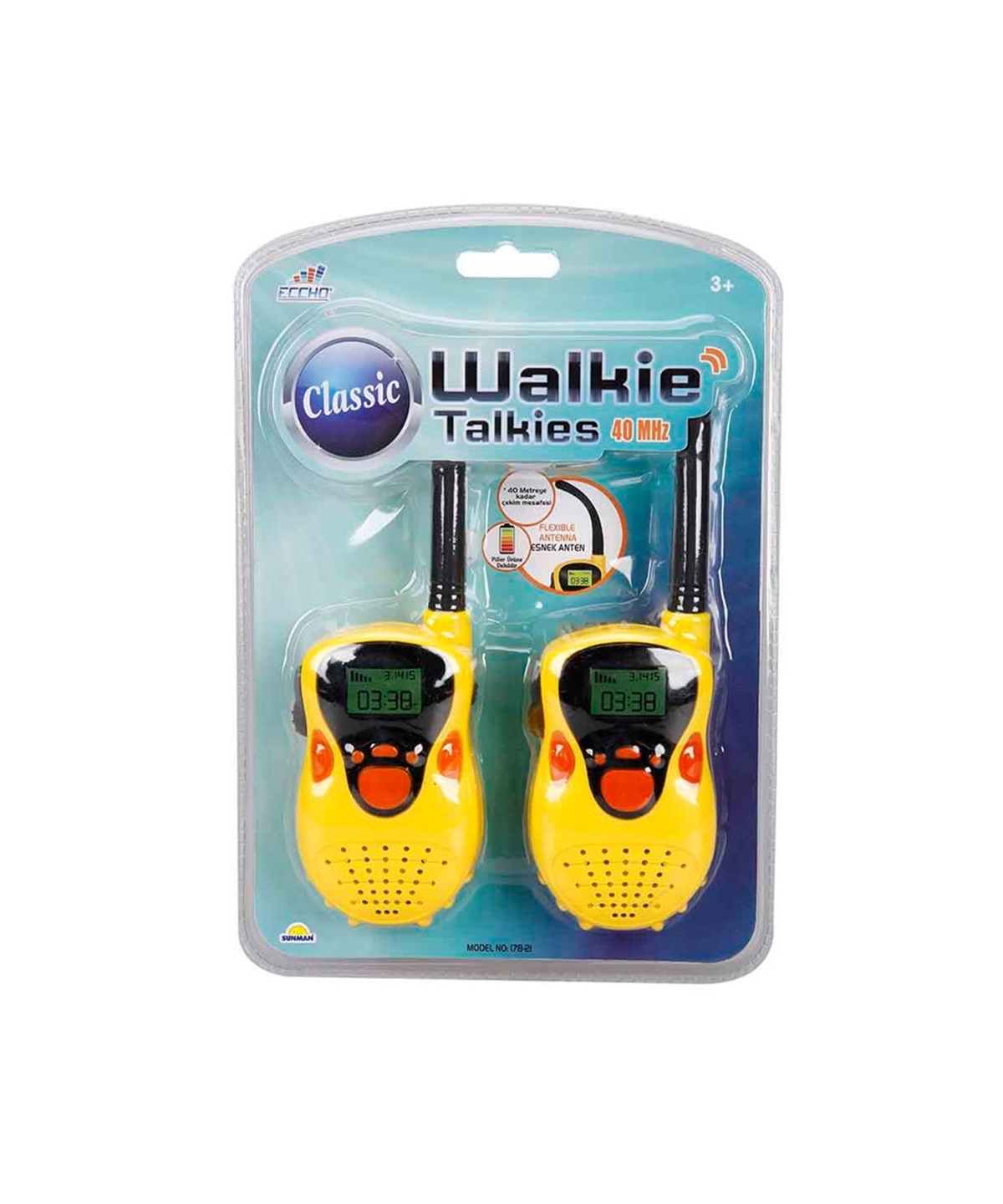 Mesleki Oyuncaklar, Sunman, Walkie Talkie Telsiz Seti 13793 Sarı