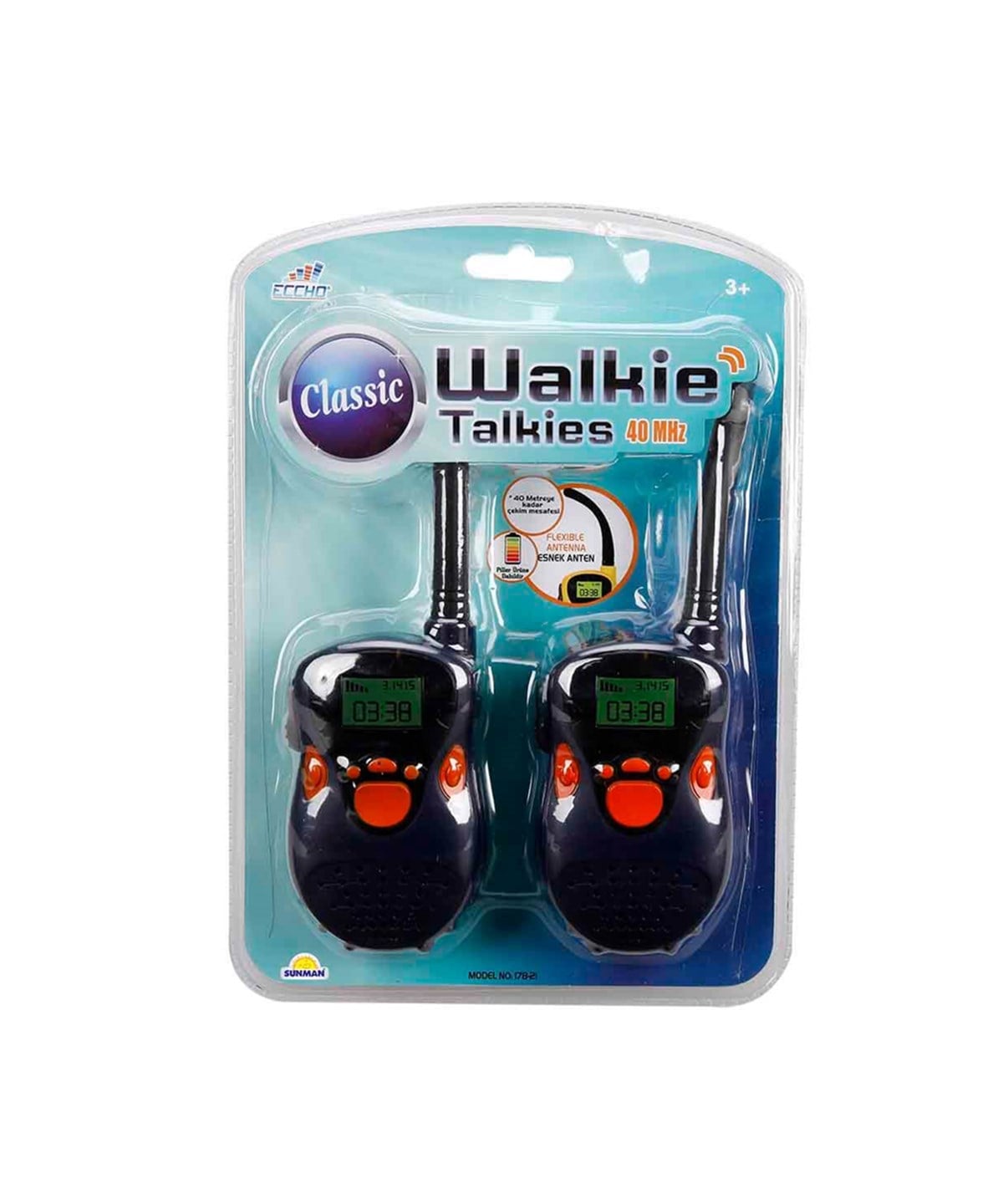 Mesleki Oyuncaklar, Sunman, Walkie Talkie Telsiz Seti 13793 Lacivert