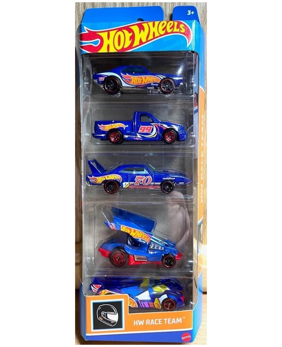 Metal Model Arabalar, Hot Wheels, Hot Wheels 5'li Araba Seti 01806 HFV87 HW Race Team