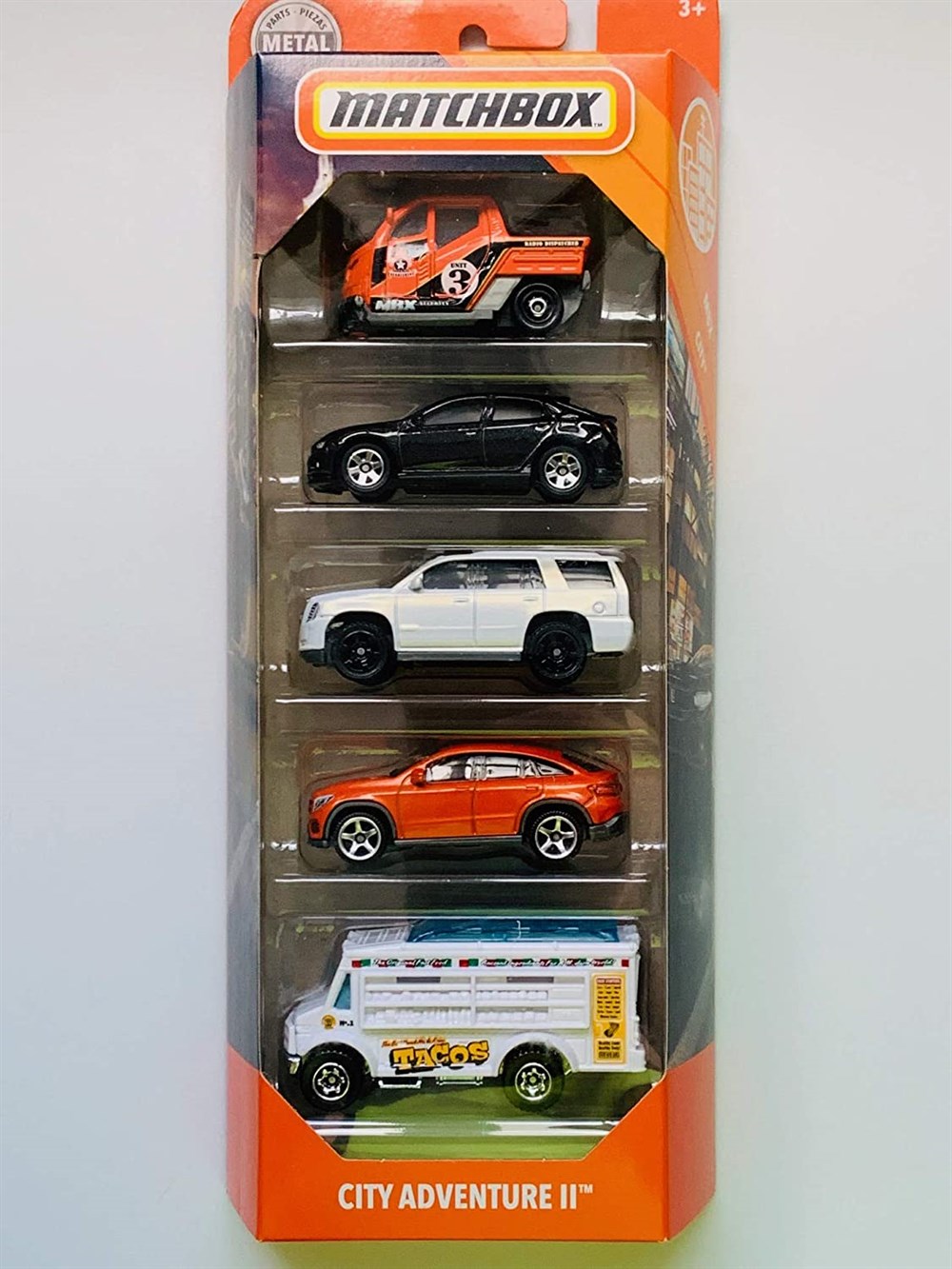 Metal Model Arabalar, MATCHBOX, Matchbox 5'li Araba Seti C1817 GKJ07 City Adventure II