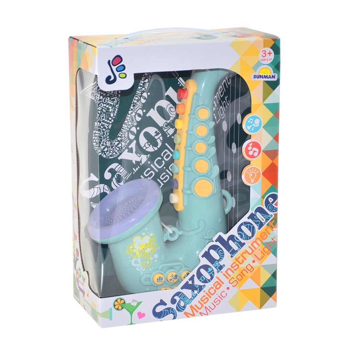 Müzik Aletleri, Sunman, Sunman Işıklı Saksafon 31599 Mavi