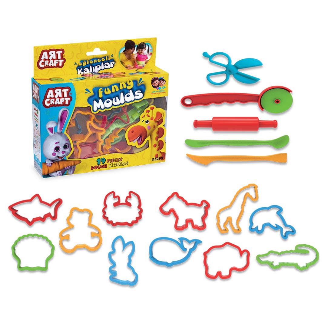 Oyun Hamuru ve Slime, Dede, Art Craft 19 Parça Oyun Hamuru Kalıbı 