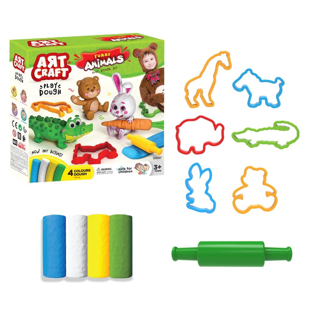 Oyun Hamuru ve Slime, Dede, Art Craft Eğlenceli Hayvanlar Oyun Hamuru Seti