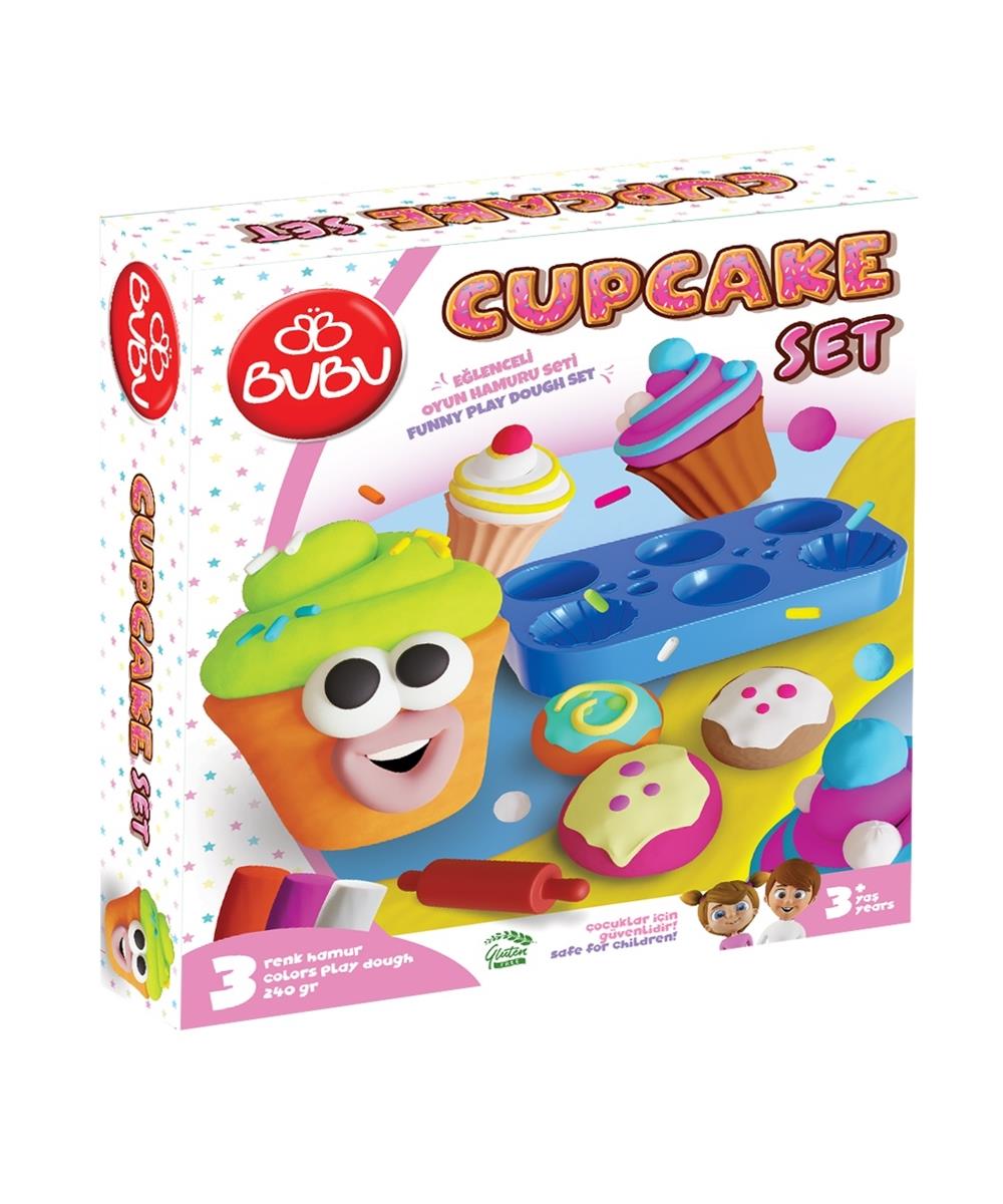Oyun Hamuru ve Slime, BuBu, Bubu Cupcake Eğlenceli Oyun Hamuru Seti 7 Parça Bubu-OH0021