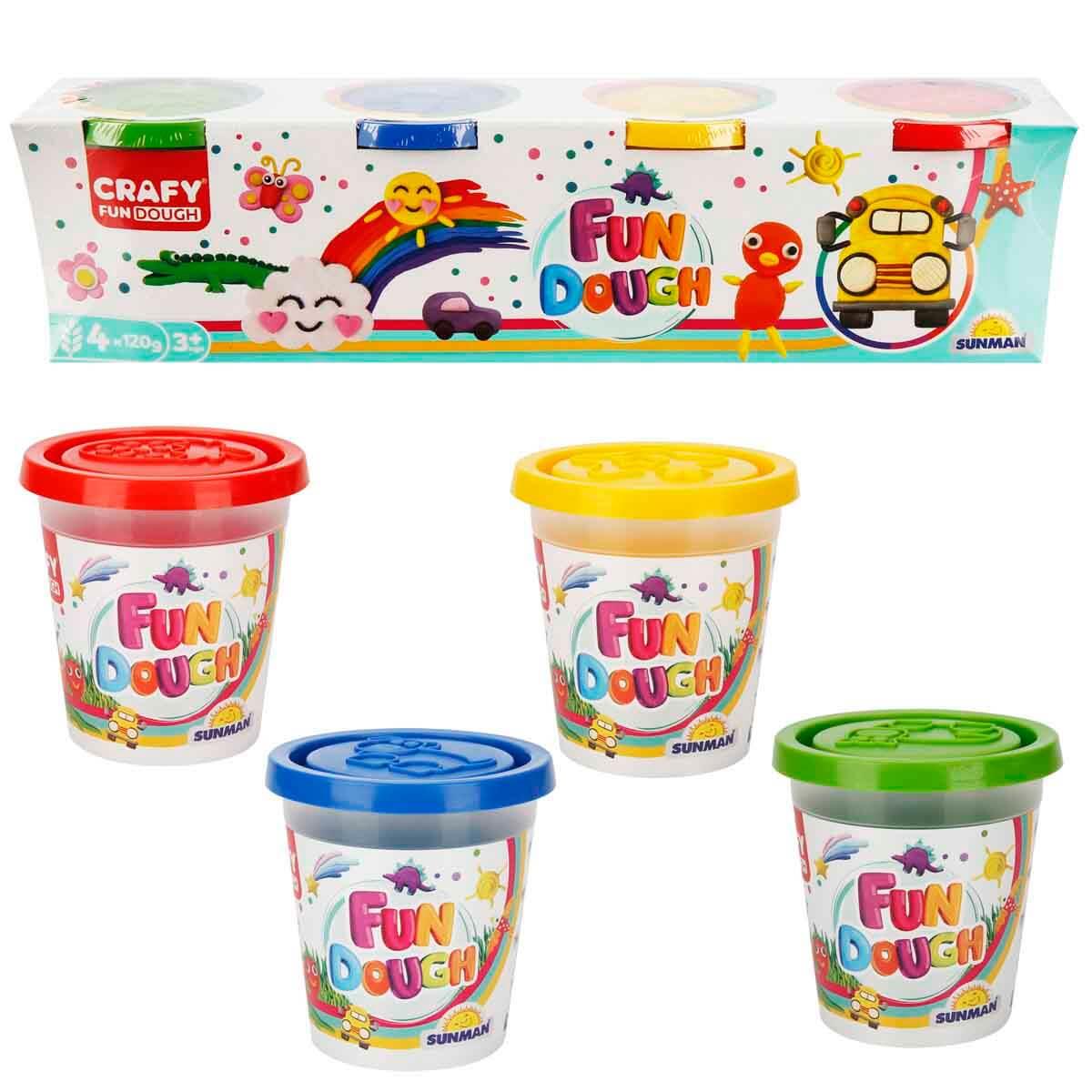 Oyun Hamuru ve Slime, Sunman, Crafy 4'lü Oyun Hamuru 480 g