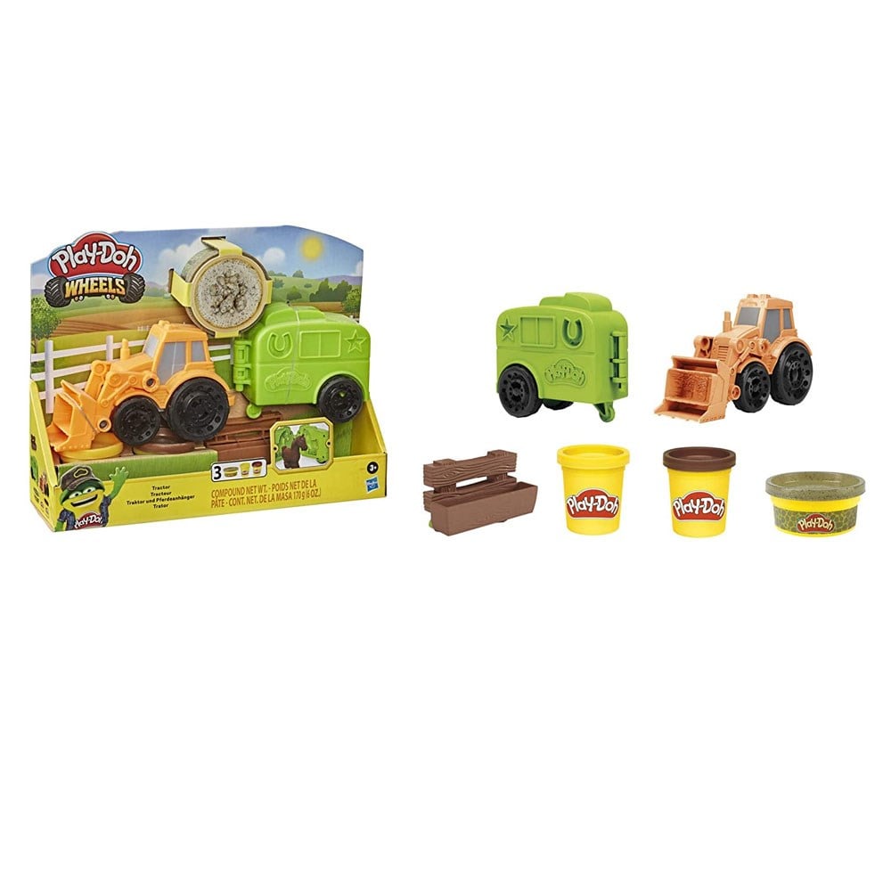 Oyun Hamuru ve Slime, Play-Doh, Play-Doh Çalışkan Traktör Ve Römork Oyun Hamuru Seti F1012