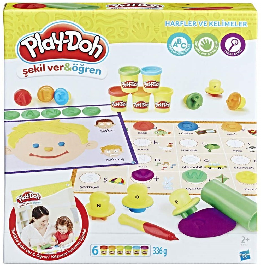 Oyun Hamuru ve Slime, Play-Doh, Play-Doh Harfleri Ve Kelimeleri Öğreniyorum Oyun Hamuru Seti B3407