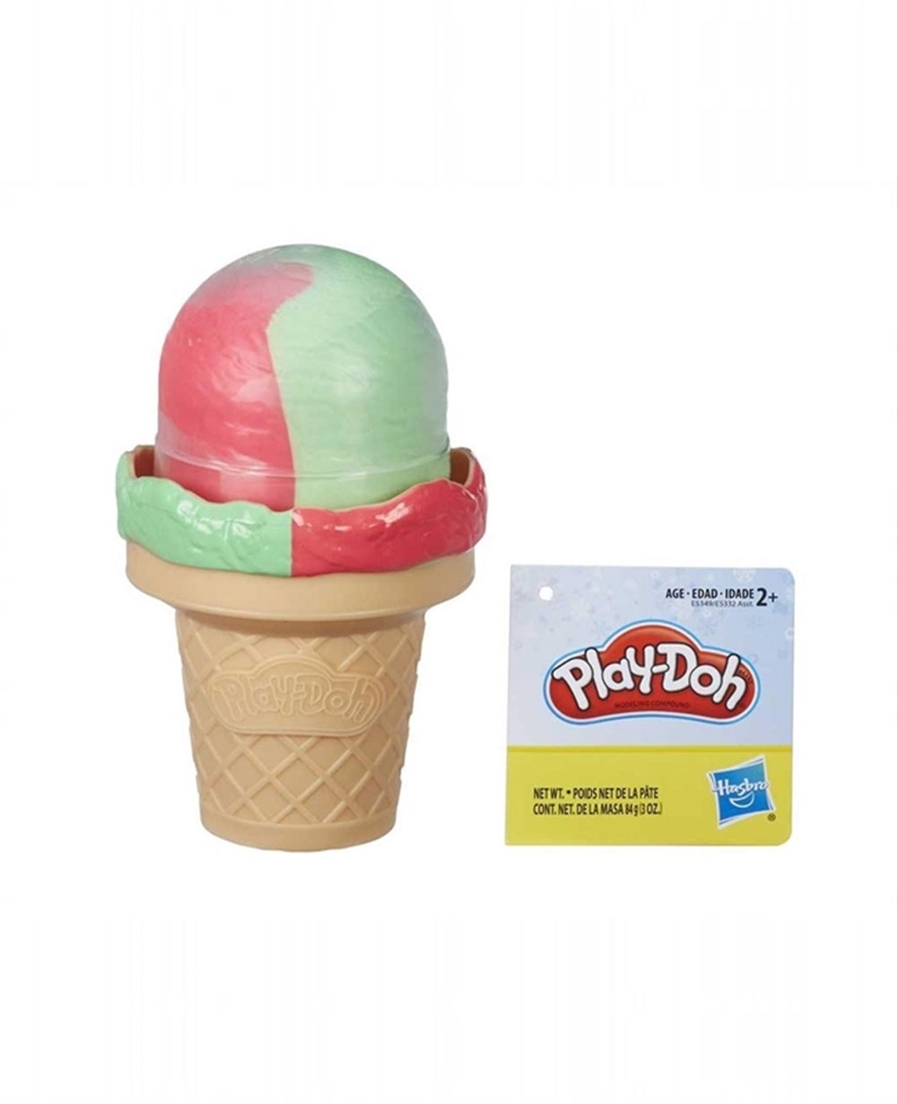 Oyun Hamuru ve Slime, Play-Doh, Play Doh Külahta Dondurma Eğlencesi Oyun Hamur Seti E5332 Yeşil ve Pembe