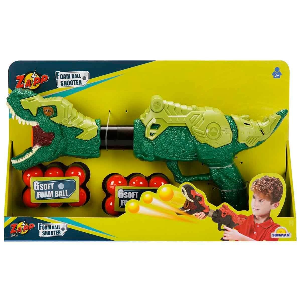 Oyuncak Silahlar, Sunman, Zapp Toys Sünger Top Atan Dinozor Silah 36204 Yeşil