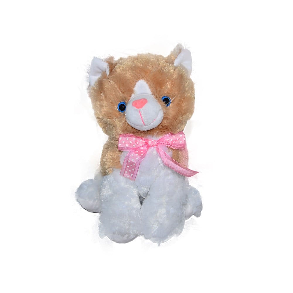 Peluş Hayvanlar, Can Oyuncak, Kurdelalı Peluş Kedi 25cm