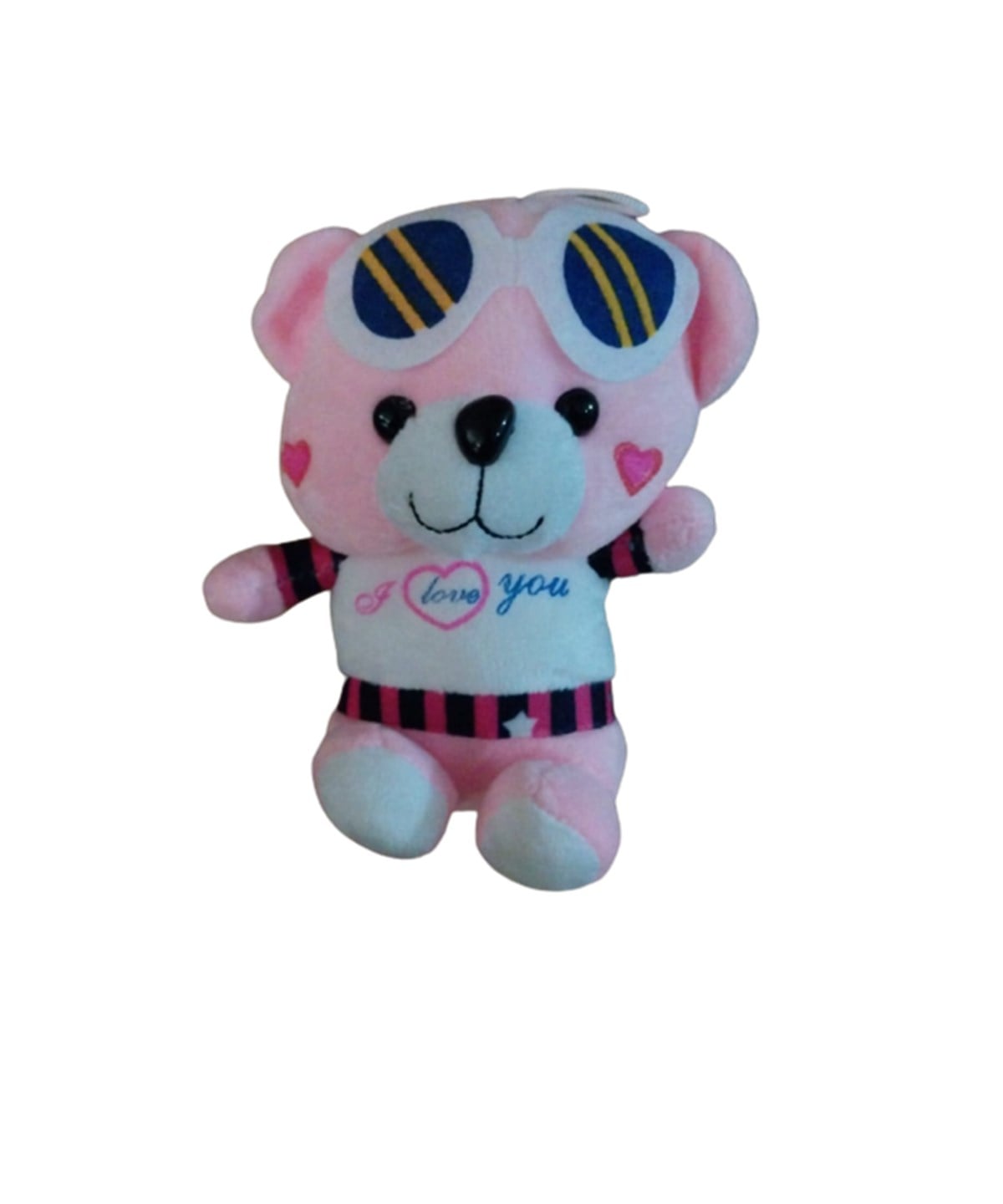 Peluş Hayvanlar, OSMAN KIZILKAYA, KZL Gözlüklü Peluş Ayı 20 cm 91861 Pembe
