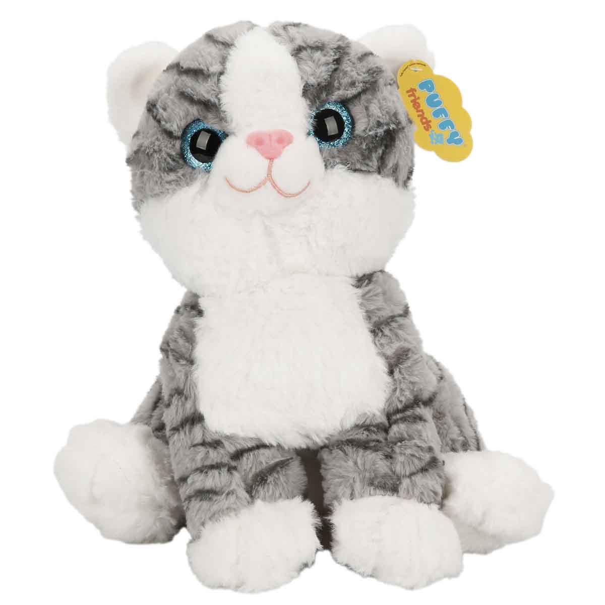 Peluş Hayvanlar, Sunman, Peluş Kedi Bıyıksız 30 cm 47743 Gri
