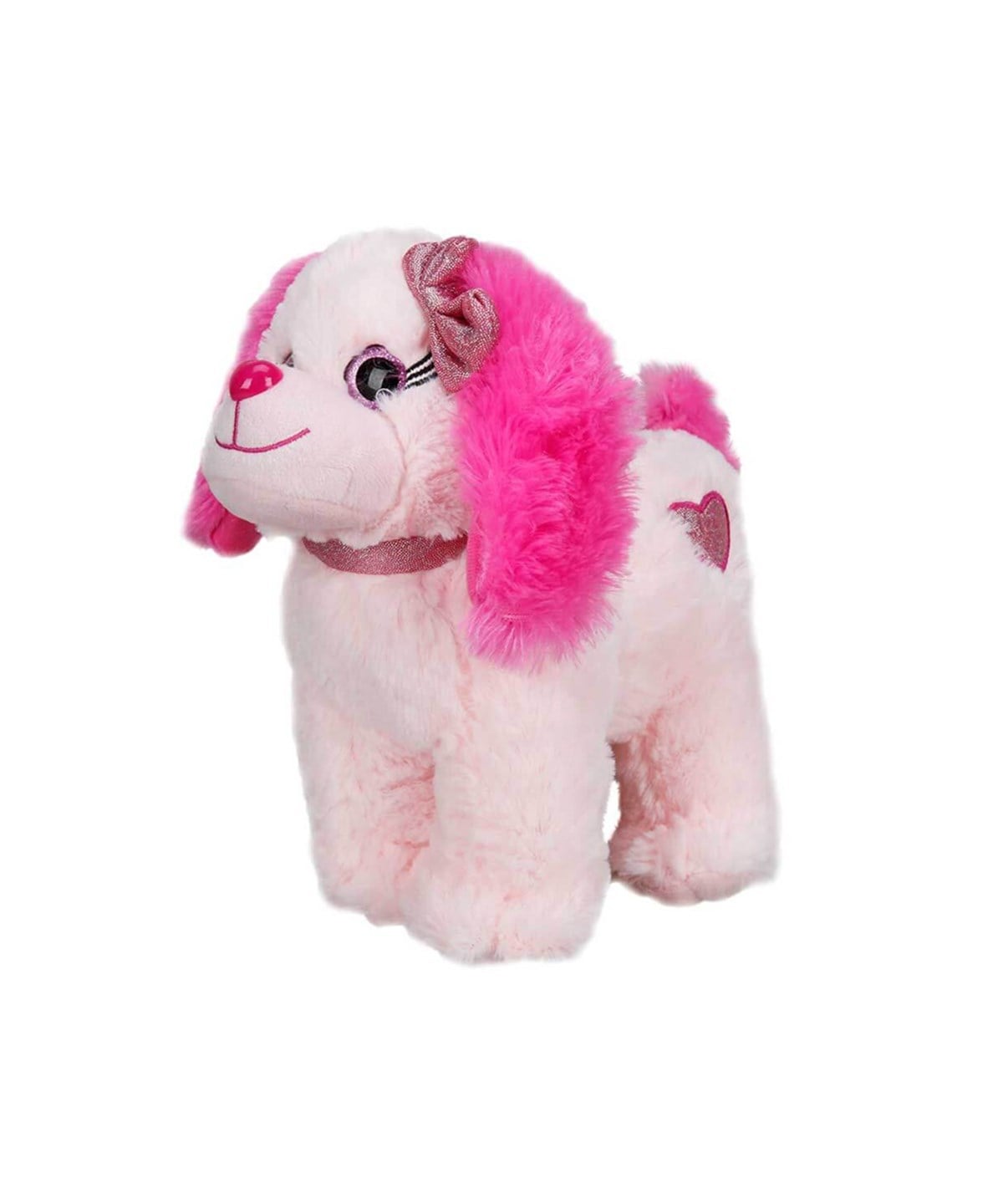 Peluş Hayvanlar, Sunman, Renkli Peluş Köpek 25 cm 15131 Açık Pembe