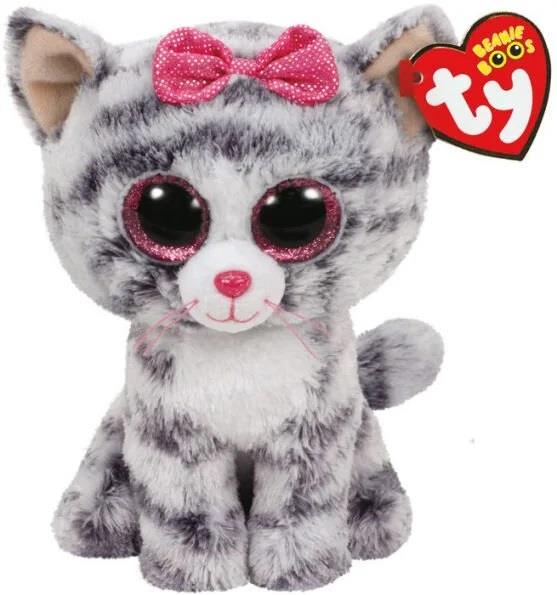 Peluş Hayvanlar, TY, Ty Beanie Boos Kedi Kiki Peluş 15 cm