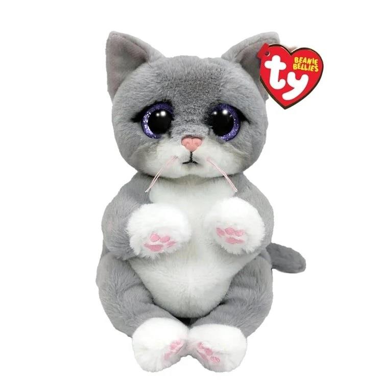 Peluş Hayvanlar, TY, TY Beanie Morgan Gri Kedi 20 Cm