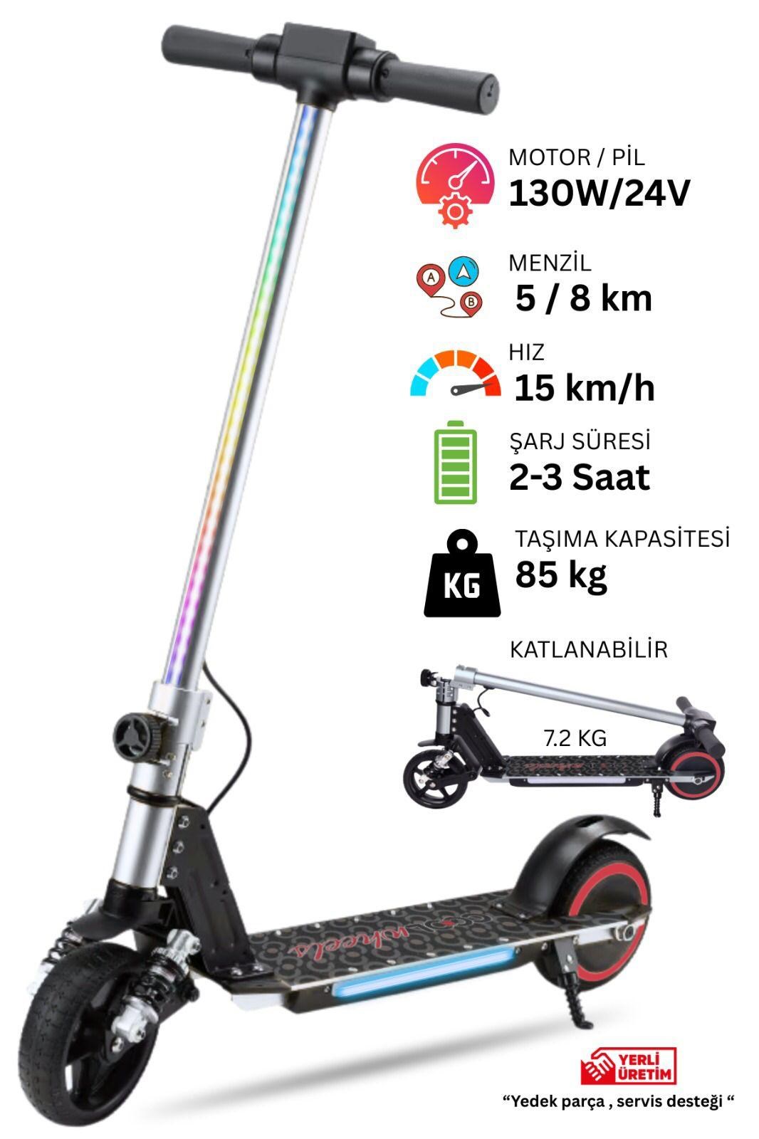 Scooter ve Kaykay, Furkan Toys, Cool Wheels 24 V Elektrikli Scooter Gri