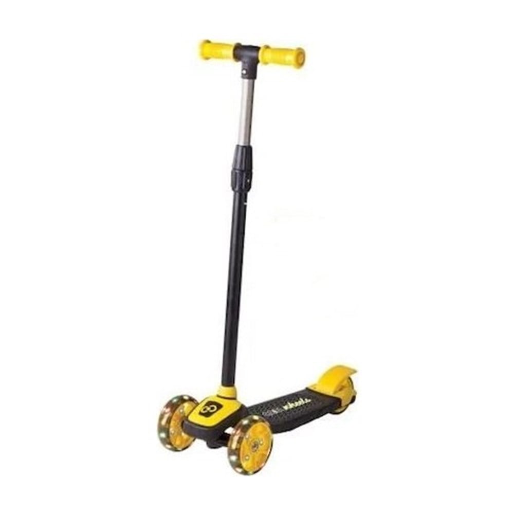 Scooter ve Kaykay, Furkan Toys, Işıklı Twist Sarı Scooter Yükseklik Ayarlı Çocuk Scooter