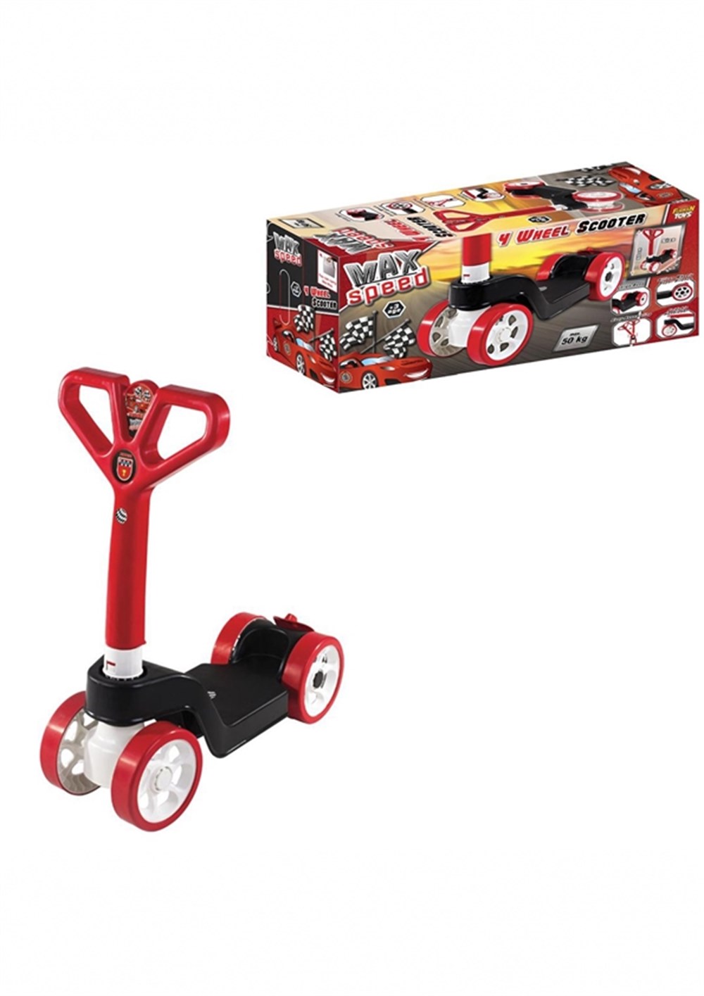 Scooter ve Kaykay, Furkan Toys, Speed 4 Tekerlekli Çocuk Scooter Katlanır Direksiyon