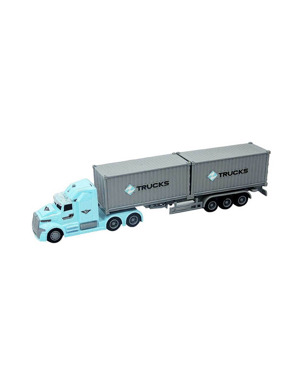 Sesli Işıklı Araçlar, Sunman, 1:50 Maxx Wheels Sesli ve Işıklı Tır Konteyner 23174 Mavi