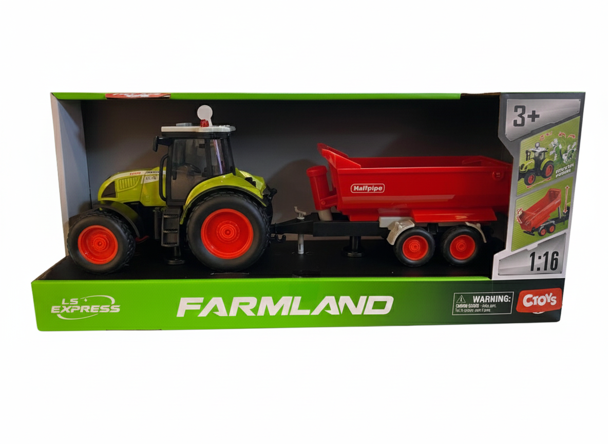 Sesli Işıklı Araçlar, Ceren, CTOY 1:16 Sesli ve Işıklı Römorklu Traktör