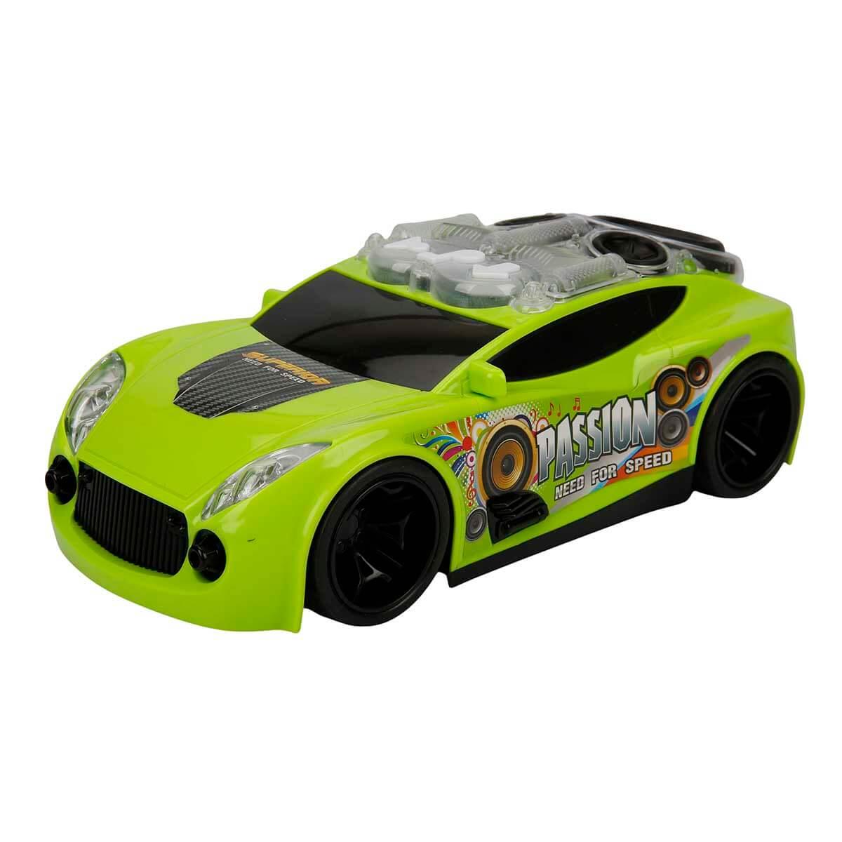 Sesli Işıklı Araçlar, Sunman, Maxx Wheels Sesli ve Işıklı Jet Araba 26793 Yeşil Araba