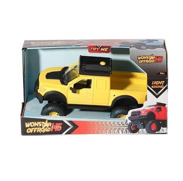 Sesli Işıklı Araçlar, ZUZU TOYS, Zuzu Toys Wonstar Offroad Sesli ve Işıklı 1:16 40165 Sarı