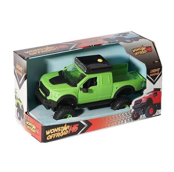 Sesli Işıklı Araçlar, ZUZU TOYS, Zuzu Toys Wonstar Offroad Sesli ve Işıklı 1:16 40165 Yeşil