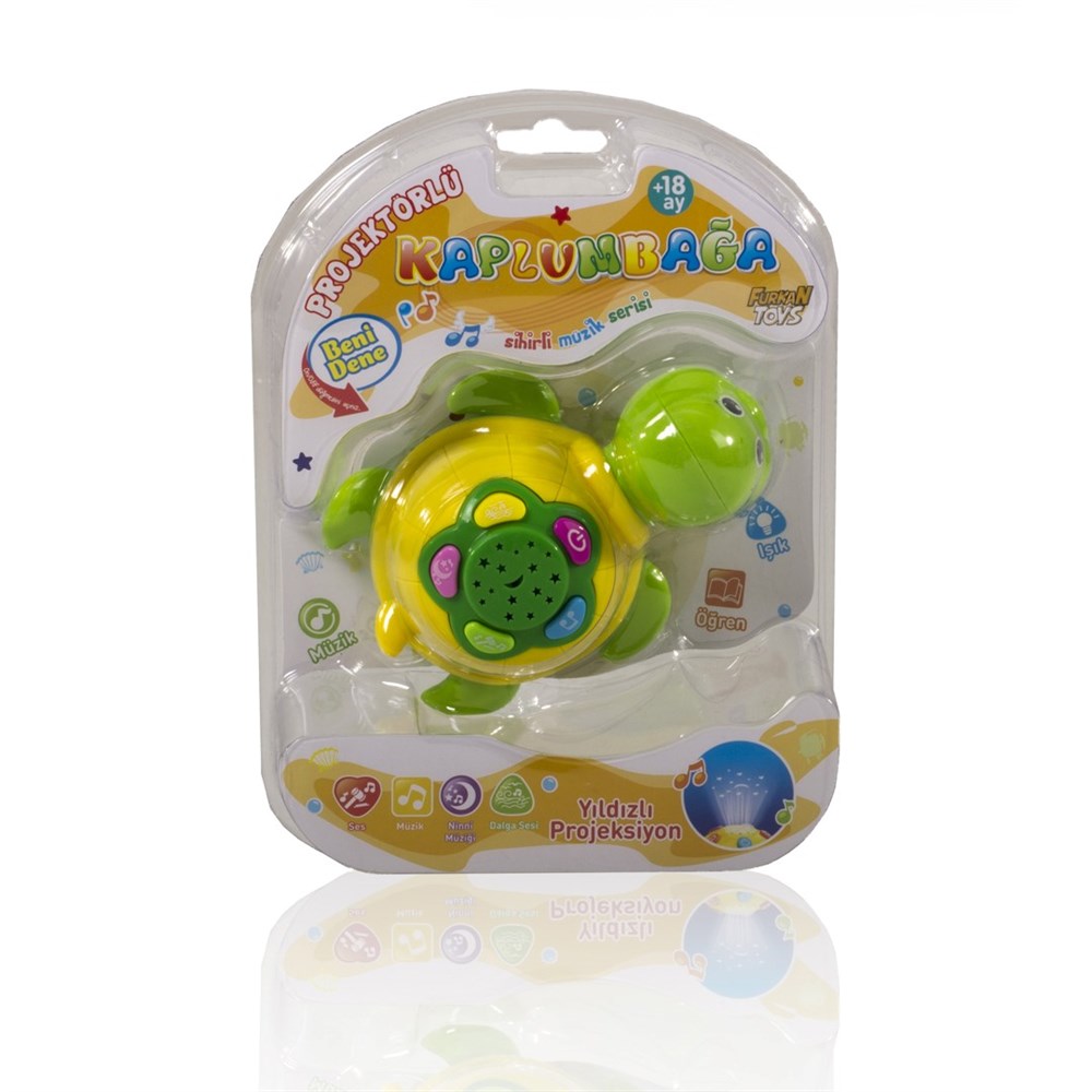Sesli Işıklı Oyuncaklar, Furkan Toys, Sesli Işıklı Eğlence Arkadaşlarım Projektörlü Kaplumbağa FR32062