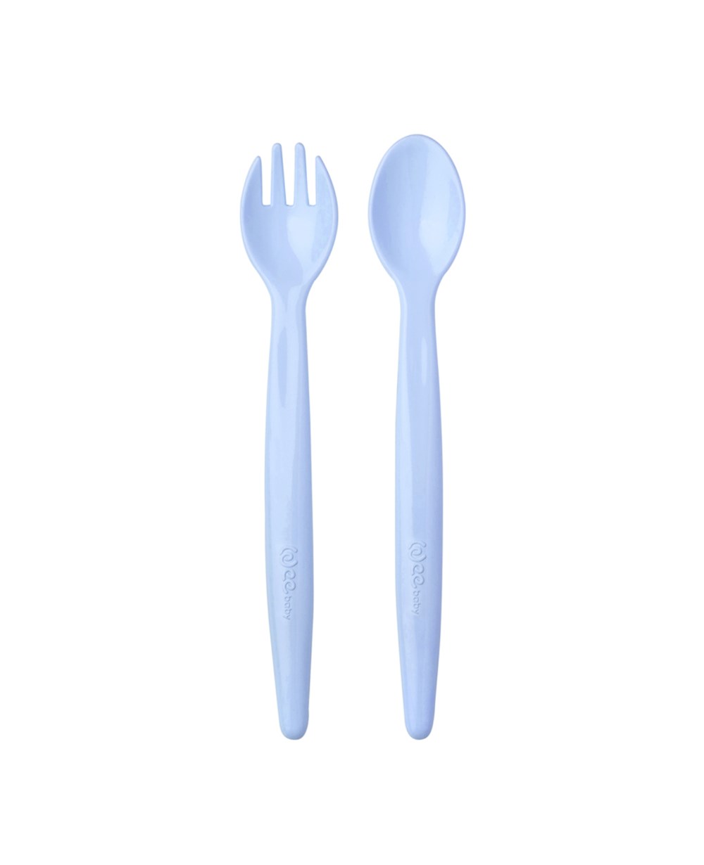 Tabak ve Kaşıklar, WEE BABY, Wee Baby Çatal Kaşık Seti Saklama Kutulu 134 Mavi