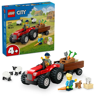 Breadcrumbut, Lego, LEGO City Römorklu Kırmızı Çiftlik Traktörü ve Koyun 60461